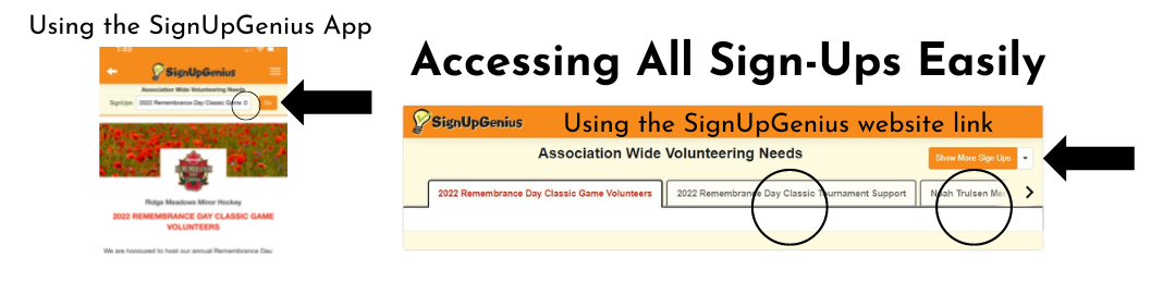 Accessing All Sign-Ups Easily Accessing All Sign-Ups Easily